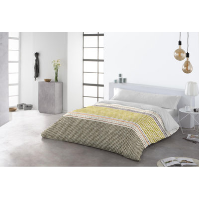 Striped Duvet Cover Set with Pillowcases Included