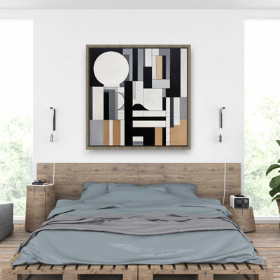 Surcharge - Toile encadrée noire illustrative pour la décoration intérieure