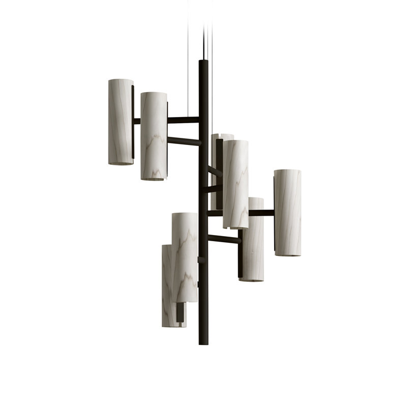 Lustre Note Note - DIMTRIAC DEL, Ivory White, Matte Black