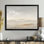 «White Grey Mist Sunrise Morning Clouds - Landscape», reproduction d'art sur toile encadrée, art abstrait blanc