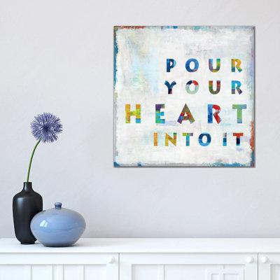 Pour Your Heart In Color by Jamie MacDowell - Wrapped Canvas Print