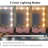15 Drawers Vanity Desk with Power Outlet, Makeup Vanity with Mirror and 13 LED Lights, 3 Color Lighting Modes, Brightness Adjustable, Glass Top Vanity Set-995864717