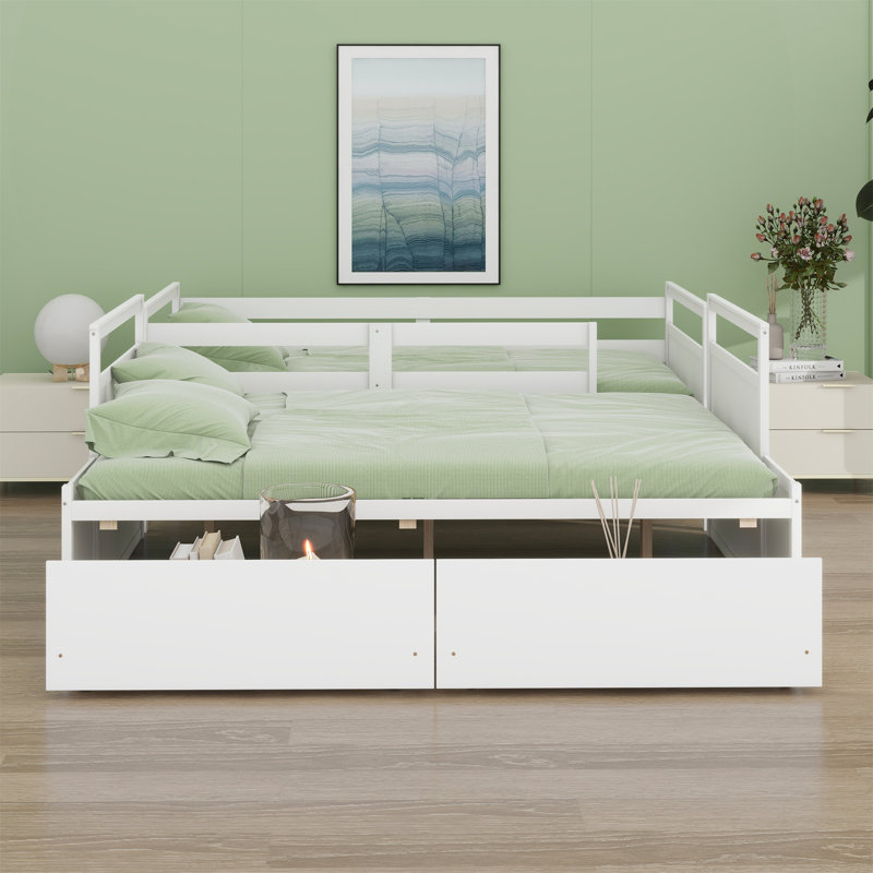 Lit superposé avec rangement, Blanc
