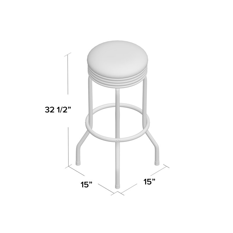 Tabouret de bar avec coussin, Argent