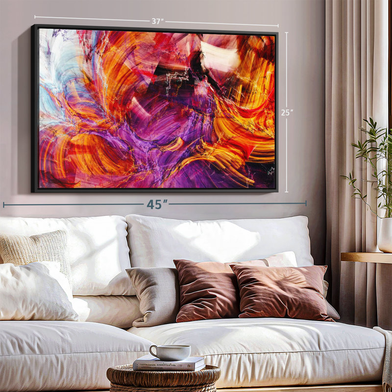 Abstrait «Abstract Caramel Splash Wall Art», H 27 po x l 40 po