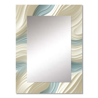 Hitoshi Sculptural Simplicity - Abstract Unique Wall Mirror, Modern Mirror, Printed Metal Art