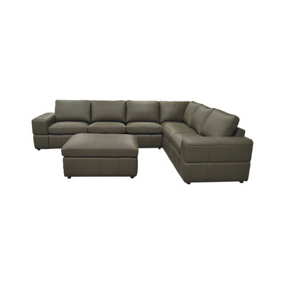 Sarenkhet Leather Match Large Seating Modular Sectional