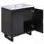 Ensemble de meuble-lavabo 30 po avec lavabo, armoire combinée, armoire de rangement, structure en bois massif-1347762120