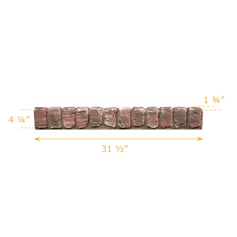 Chicago  47.75" x 32.5" Faux Brick Wall Panelling, Antique Brick