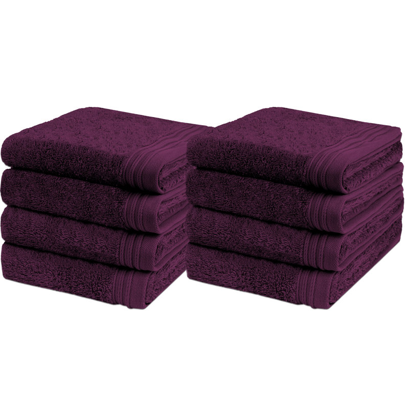 Raquel Midweight Hand Towel, Plum
