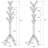 Cappuccino Solid Wood Coat Rack Clothing Hanger