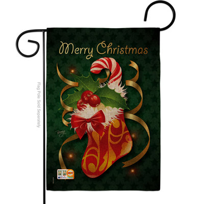 Drapeau de jardin à 2 côtés 1 pi 6,5 po x 1 pi 1 po xmas
