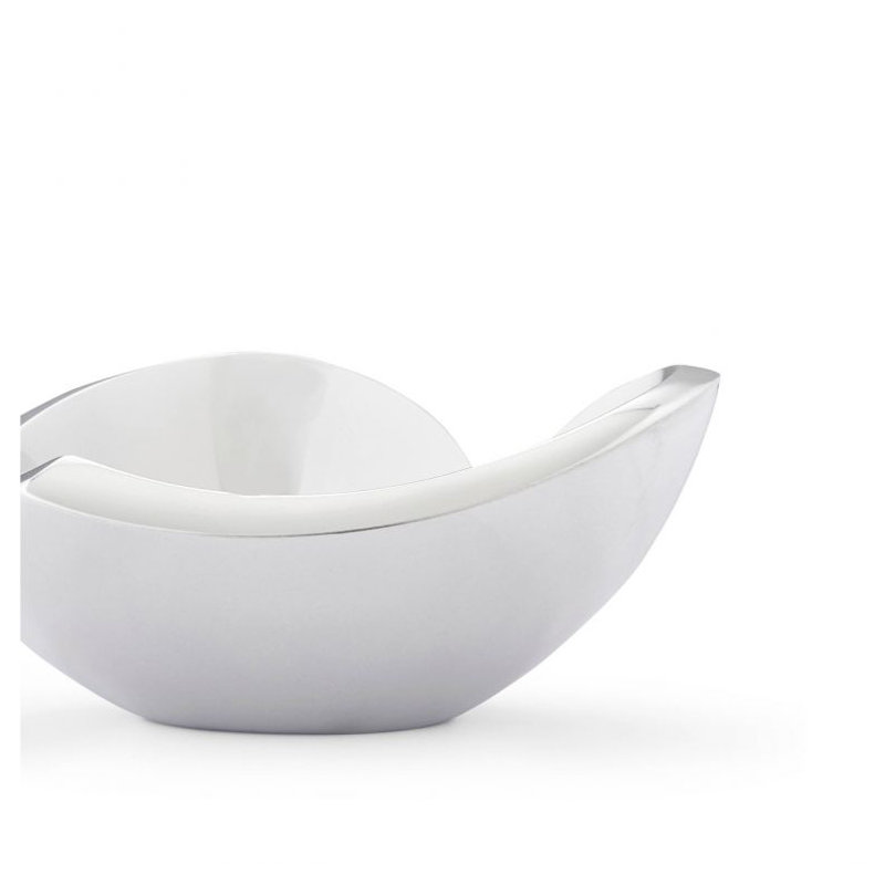 Nambe Love Bow, 3" H x 6.25" W x 10.5" D