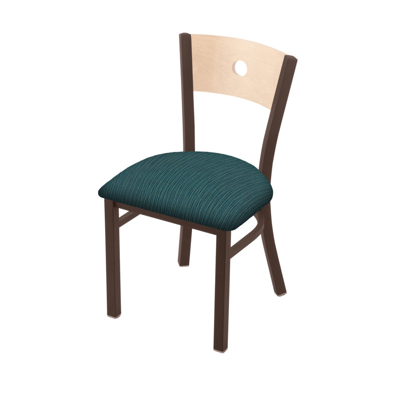 Chaise 630 Voltaire, Chêne Naturel, Bronze, Tissu-graphique marée