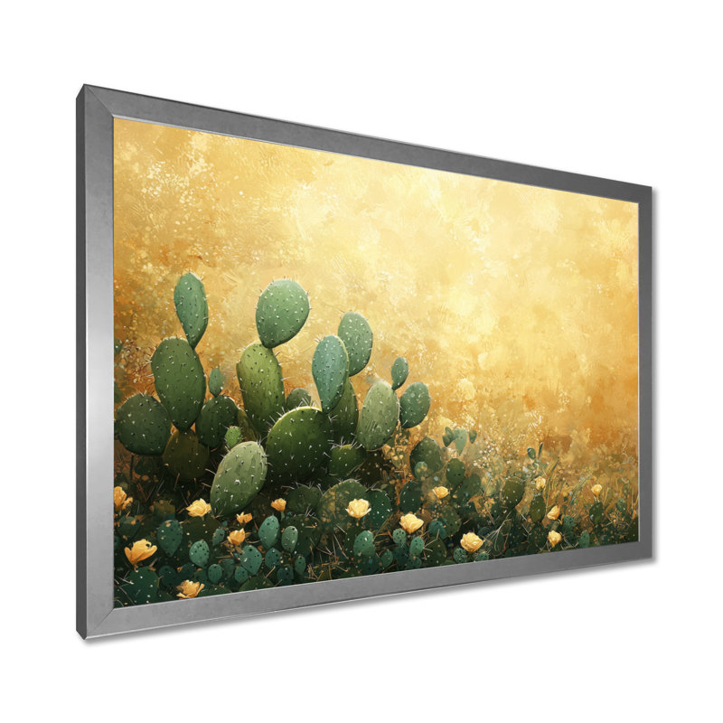 Kohei - Floral Wall Art, Argent argent, Cadre simple, H 34 po x l 44 po