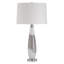 Lampe de table blanche et argentée Akshaye