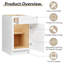 Meuble bas standard HOMEIBRO Cozy Design, en contreplaqué blanc Shaker, prêt à assembler, 45,7 cm (L) x 61 cm (P) x 87,6 cm (H).-126039593-126039595