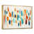 Toile avec cadre flottant or