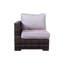 Fully Assembled 122'' Wicker Reversible Sectional Sofa For Outdoor Patio