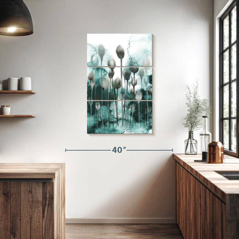 Esprits illuminés bleu sarcelle, H 38 po x l 24 po