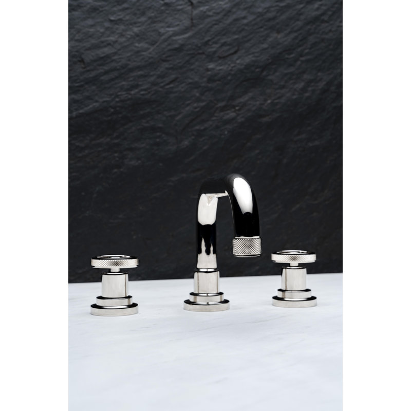 Campo™ Widespread Bathroom Faucet with Drain Assembly, Polished Chrome, Wheel Handle