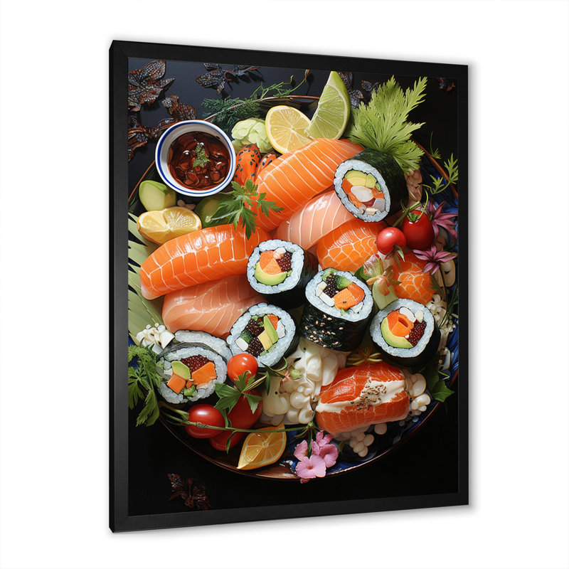Nourriture et boissons, art mural, salon, Cadre photo noir, H 40 po x l 30 po x P 1,5 po