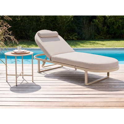 Ceryn 128 cm Long Reclining Single Chaise with Cushions