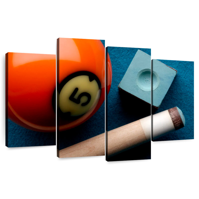 Senne 5 Ball And Cue Stick, 54" H x 84" W