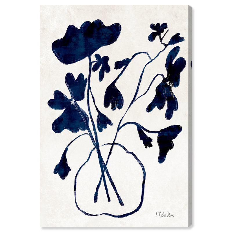 Anemone Vase II - peinture sur toile, Toile tendue, H 30 po x l 20 po, Sans cadre