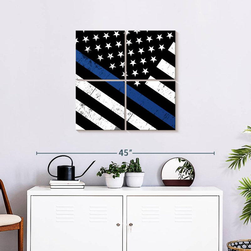 Borges USA Police Support Flag, 26'' H x 26'' W