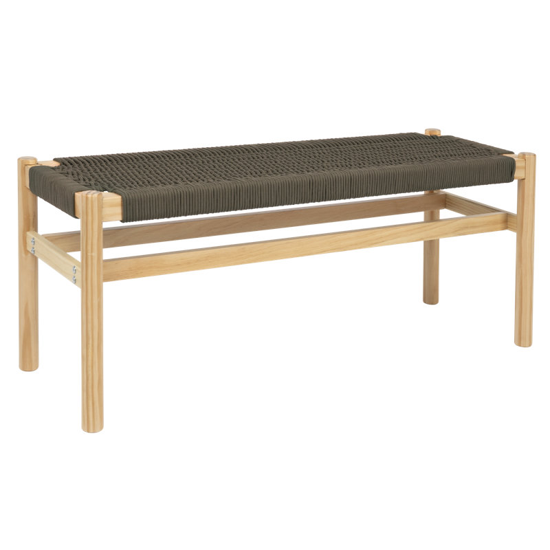 Angie Upholstered Bench, Green