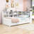 Twin XL to King Wood Daybed with 2 Drawers, Shelves, LED Light and Charging Station-1235399680