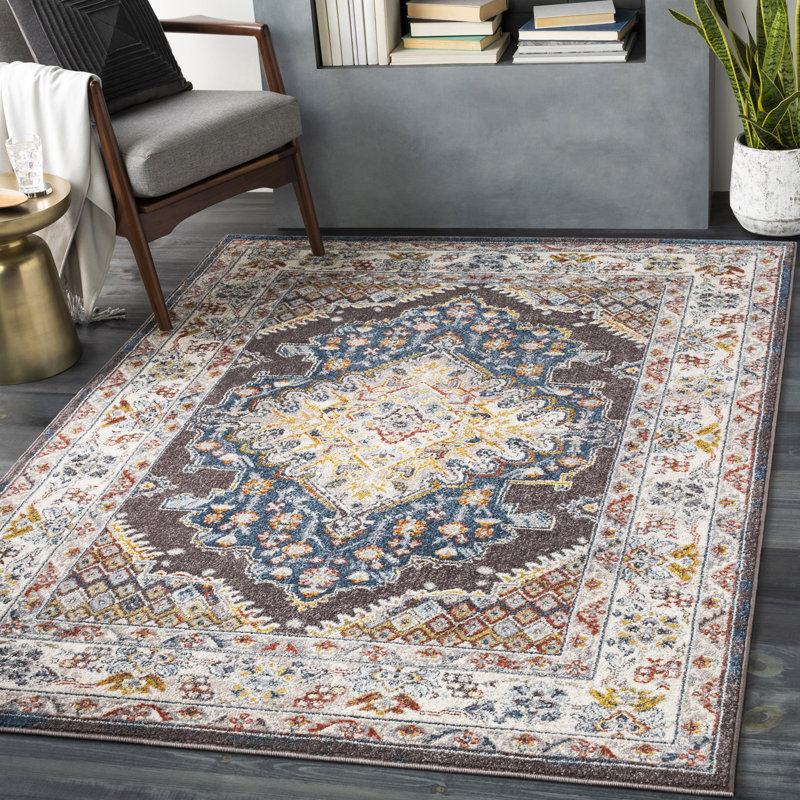 Machine Woven Indoor Rug, Multicolour/Blue, Rectangle 200 x 275 cm