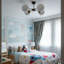 Lustre moderne Spoutnik 4 lumières avec abat-jour sphériques ambre / blanc-1023009916-1023009918