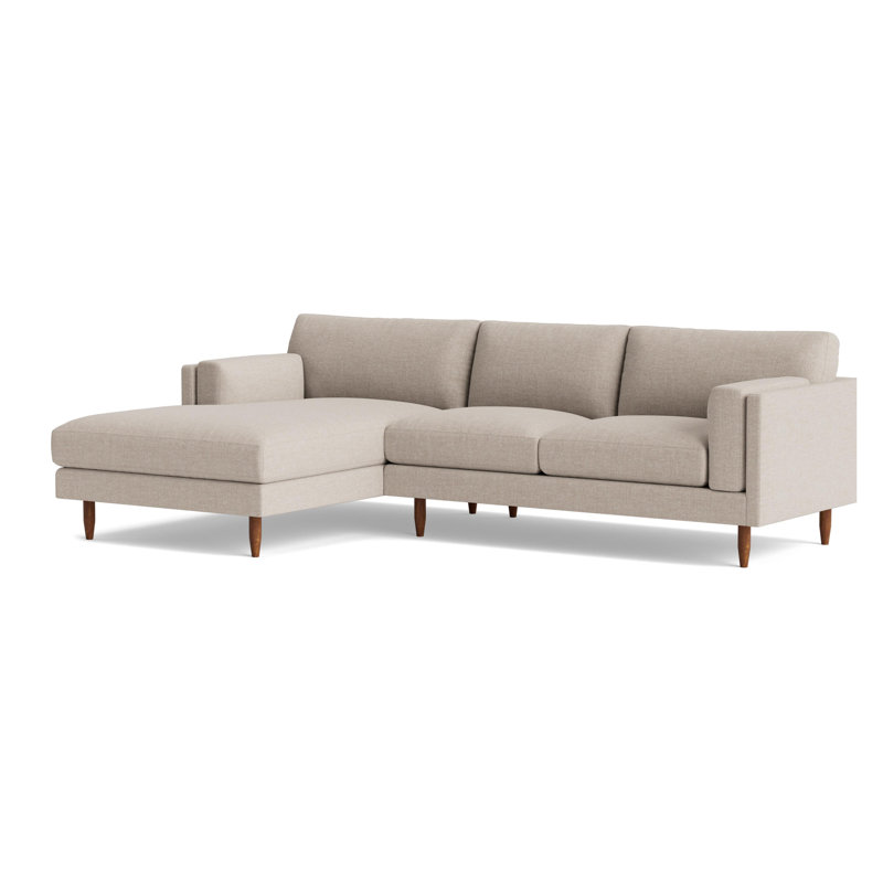 Skinny Fat Chaise Sectional, Left Hand Facing, Performance Weave - Natural