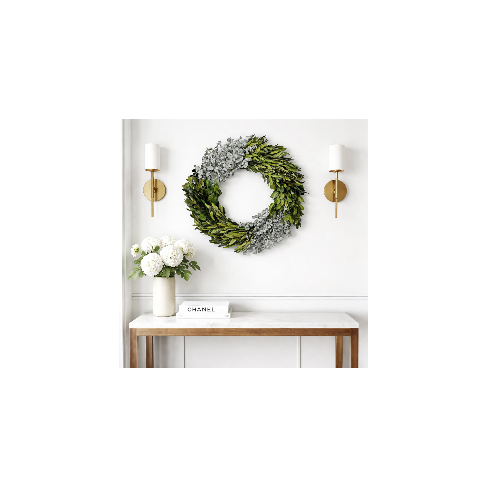 21" Preserved Spring Leaf Wreath