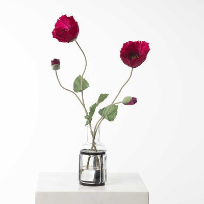 Arrangement floral coquelicot dans un vase