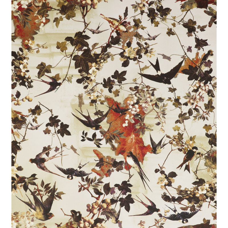 Les Papiers Floral Wallpaper Double Roll, Printemps