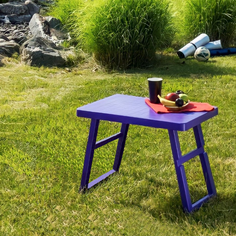 28.15'' Rectangular Folding Table, Purple