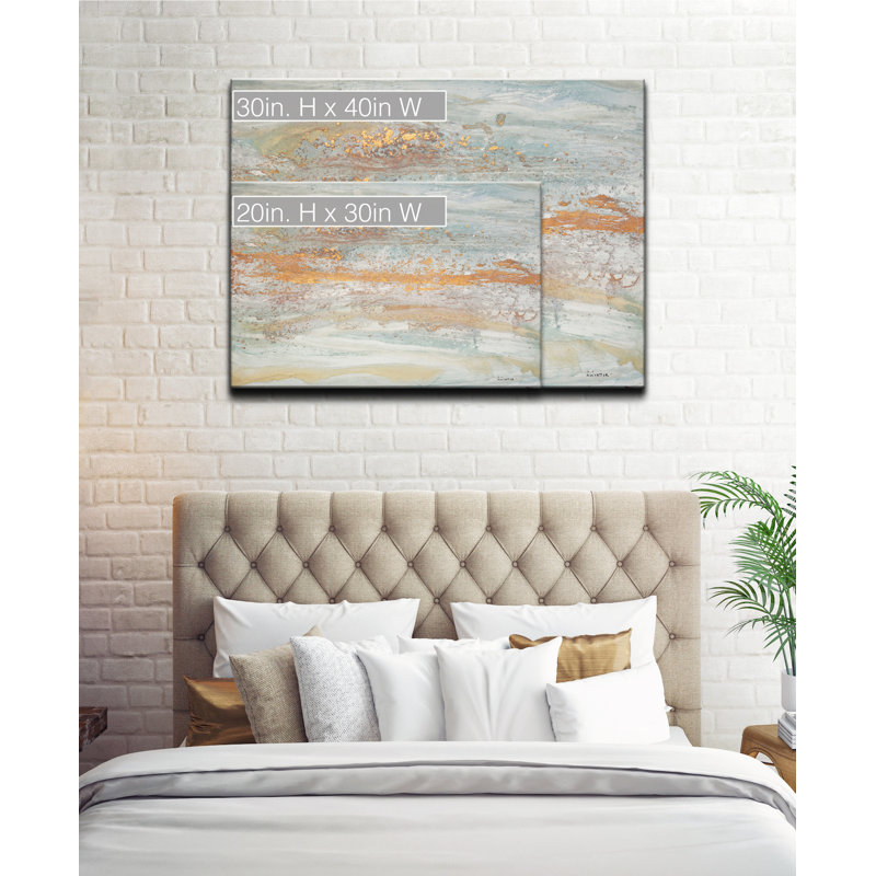 «Flecks of Gold», reproduction d'art sur toile tendue, H 12 po x l 16 po x P 1,5 po