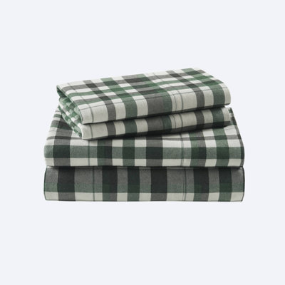 Woolrich Cotton Flannel Finton 100% Cotton Flannel Printed 4-Piece King Sheet Set