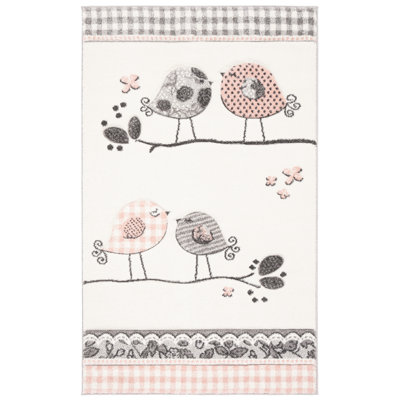 Burgan Pink/Ivory Area Rug