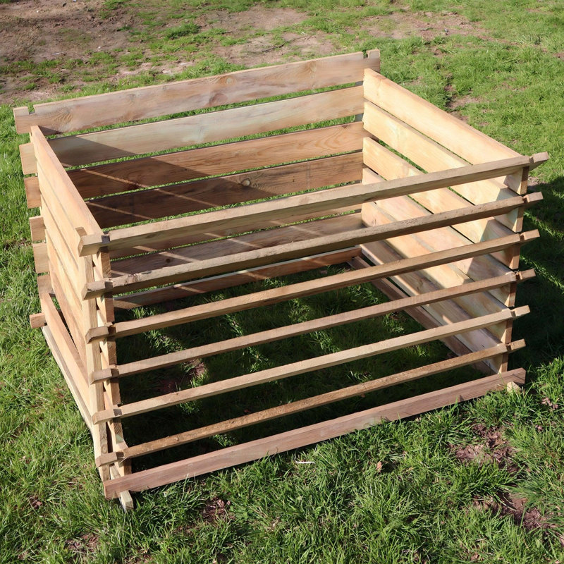 Kymber Easy Fill Wooden Compost Bin Composter 718 Litres