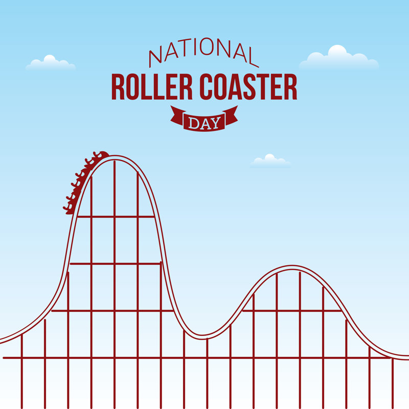 «Roller Coaster Day», impression sur toile tendue, H 12 po x l 12 po