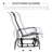 Backyard Glider Chair In Beige, Ergonomic Support, Heat- Metal, Smooth Rocker Glider, Beige - Water- Upholstery, Neck Quiet Rocking