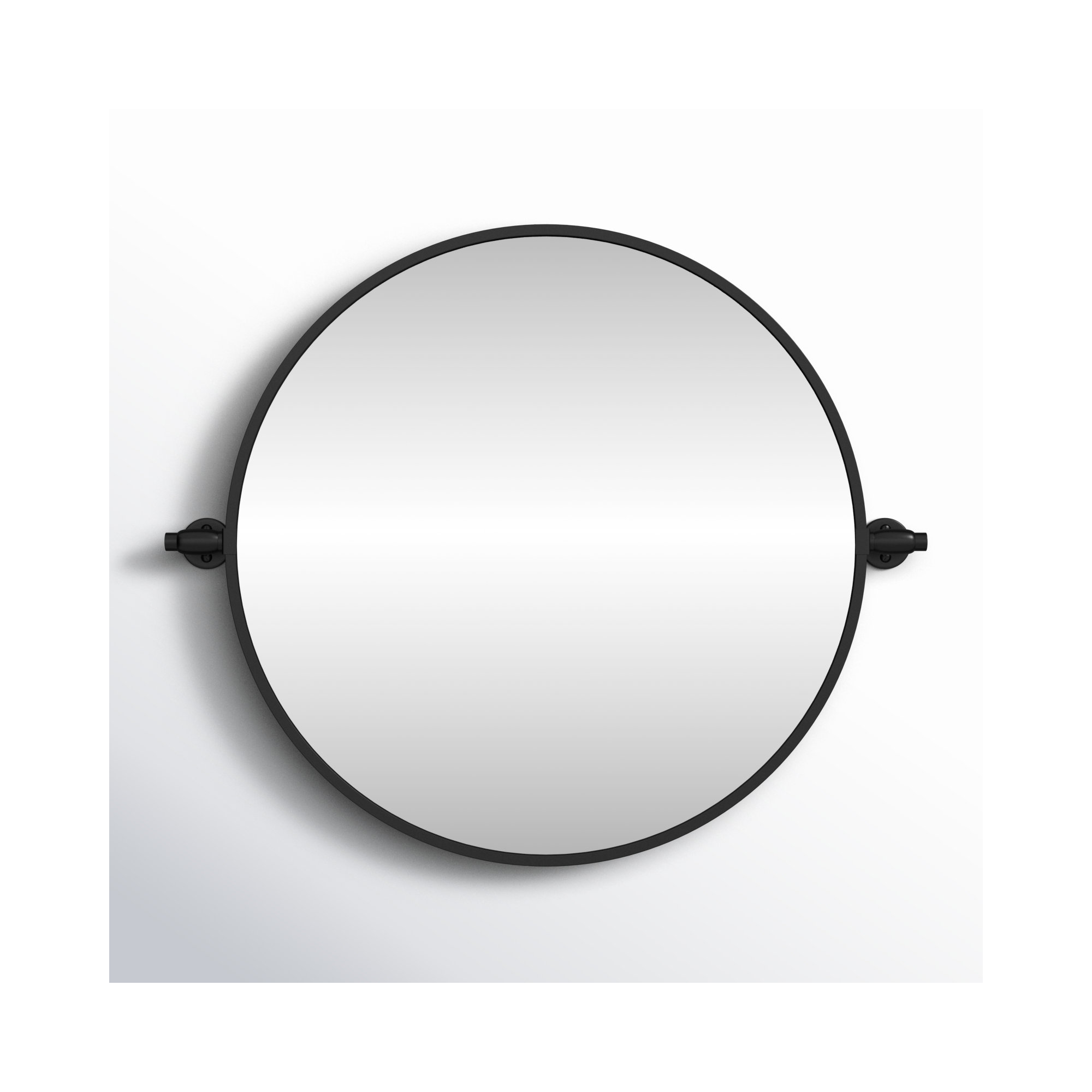 Belfield Metal Wall Mirror, 24" x 24", Black