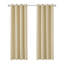 Paire de rideaux occultant 100% coton brossé avec œillets (2 panneaux)-100943802-100943807