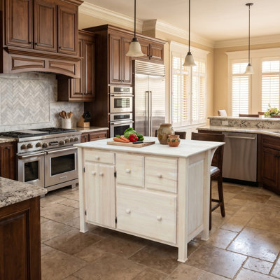 Toby 48" Wide Solid Wood Kitchen Island