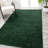 Asahi Solid Low-Pile Emerald Rug-1046064501
