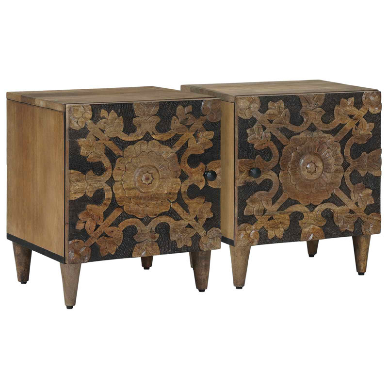40cm W Solid Wood Bedside Table